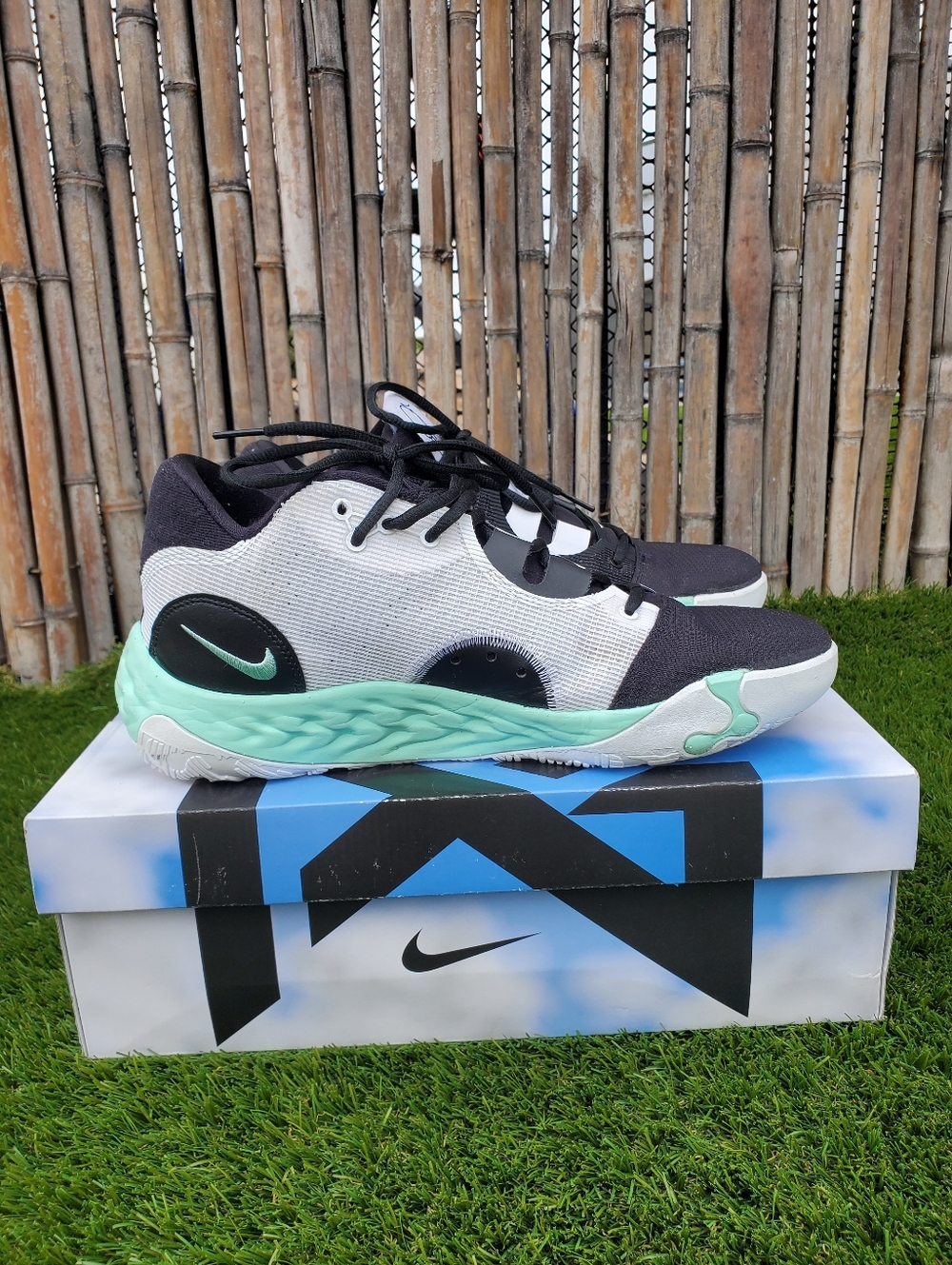 Nike PG 6 basketball shoes,Black Mint Green" - Picture 2 of 5